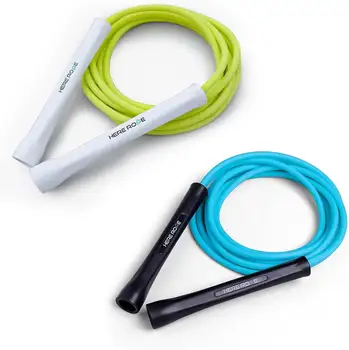6MM PVC Jump Rope for Men & Women Fitness, Speed, Cardio Training, Adjustable Skipping Rope with Unbreakable Handles