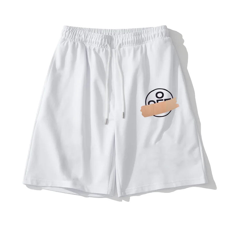

2024 summer new OFF white tape elements wind pattern casual shorts men and women with the same five-minute shorts