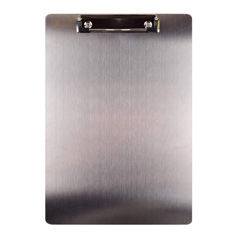 

10X Metal Clipboard Folder A4 Stainless Steel Clip Board Bill Storage Folder Writing File Board Menu Splint For Business