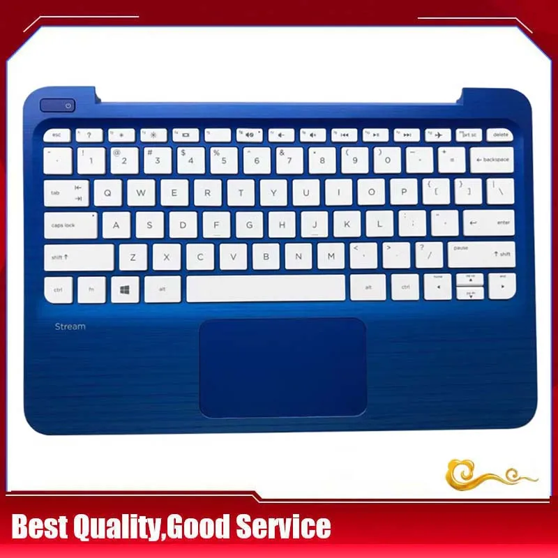 

YUEBEI New Original For HP Stream X360 11-P010NR 11-P015WM 11-d 11-n PRO G2 Palmfest US keyboard Blue C shell Touchpad