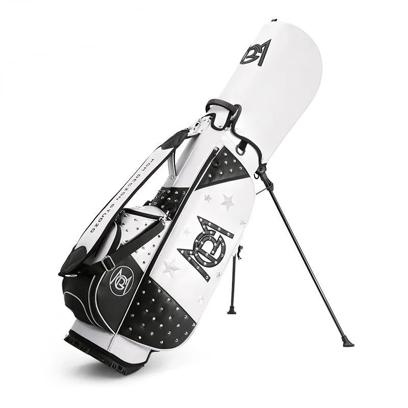 

PGM Women Golf Stand Bags Transparent Ball Cap Light Waterproof Microfiber Leather Train Accessory Hold 14pcs Clubs