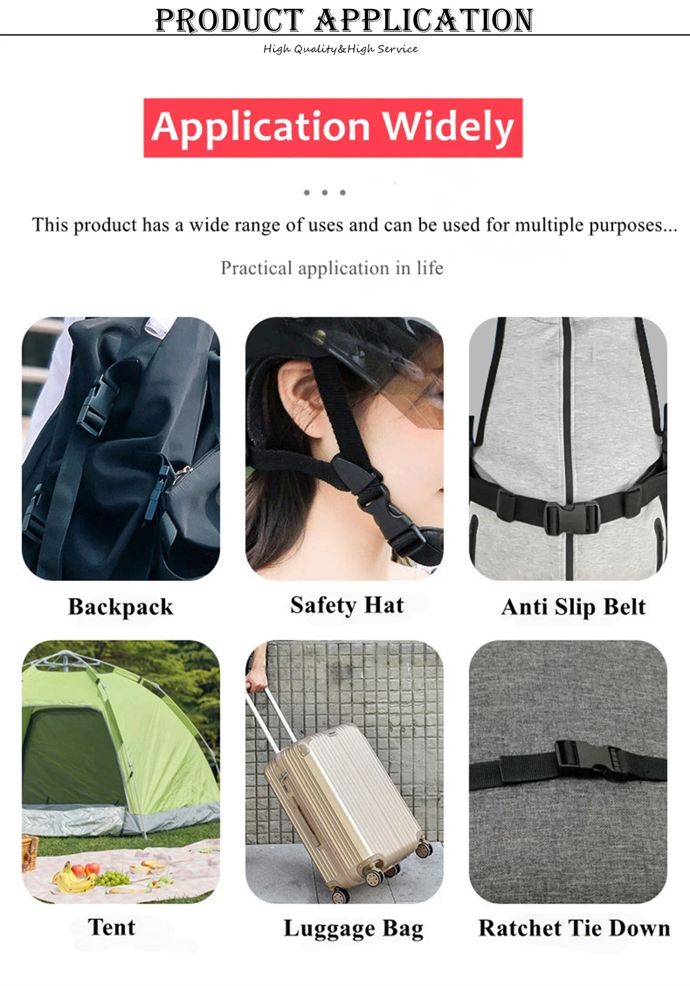 20mm 25mm 32mm 38mm 50mm Kunststoffschnalle Schwarz Gewölbte & innenliegende Abnehmbare Schnalle für Rucksackgurte Outdoor-Sportrucksack – Detail 5