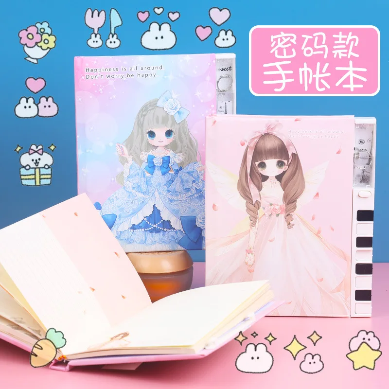 

Xueba Notebook Creative Piano Key Combination lock Diary Book Female Student Color Pages 80 Boys' Cute Notebook agendas