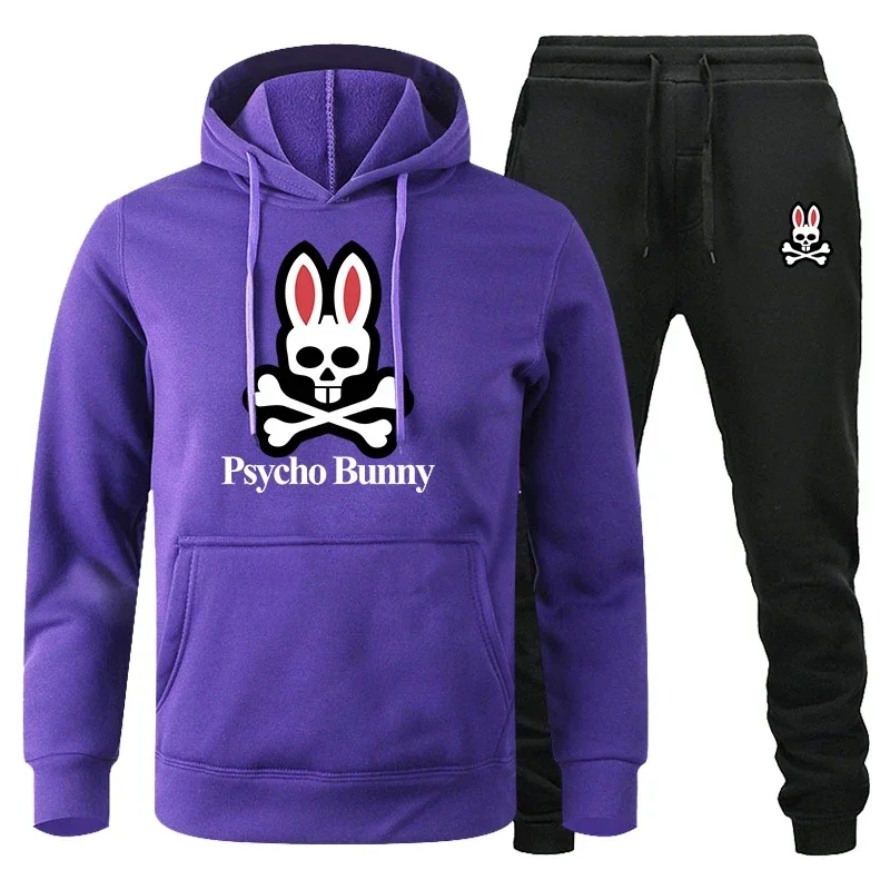 Men's hooded sweatshirt + casual pants two-piece high-quality spring and autumn fashion jogging basketball fitness suit