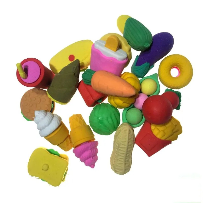 1pack New Fashion Eraser Simulation Food VegetableCake Tool Biscuits Eraser Set Office&Study Rubber Special children Gifts pencil eraser retractable eraser kneadable eraser biscuit eraser plasticine eraser