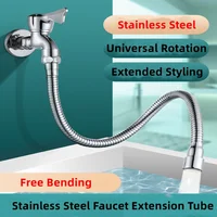 Stainless Steel 360° Universal Faucet Extender Anti-Splash Head Nozzle Aerator Bendable Sink Extension Hose Kitchen Accessories 1