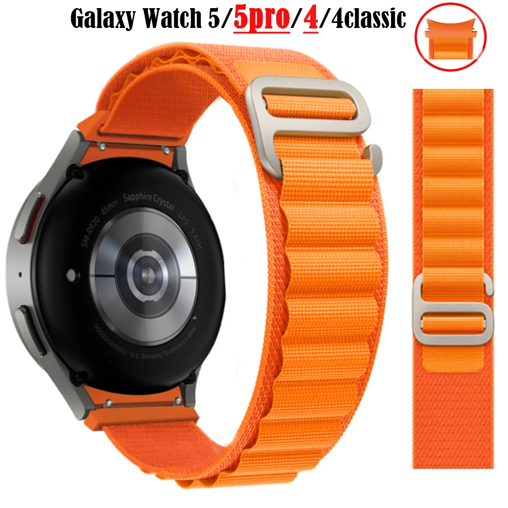 Nylon Alpine Loop Para Samsung Galaxy Watch 5 Pro/4 44mm 40mm 45mm