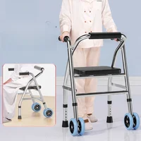 Walking Aid for The Elderly, Rehabilitation Assistance Cart, Anti-fall Hand-push Walker, Can Sit on The Armrest Frame Crutches 1