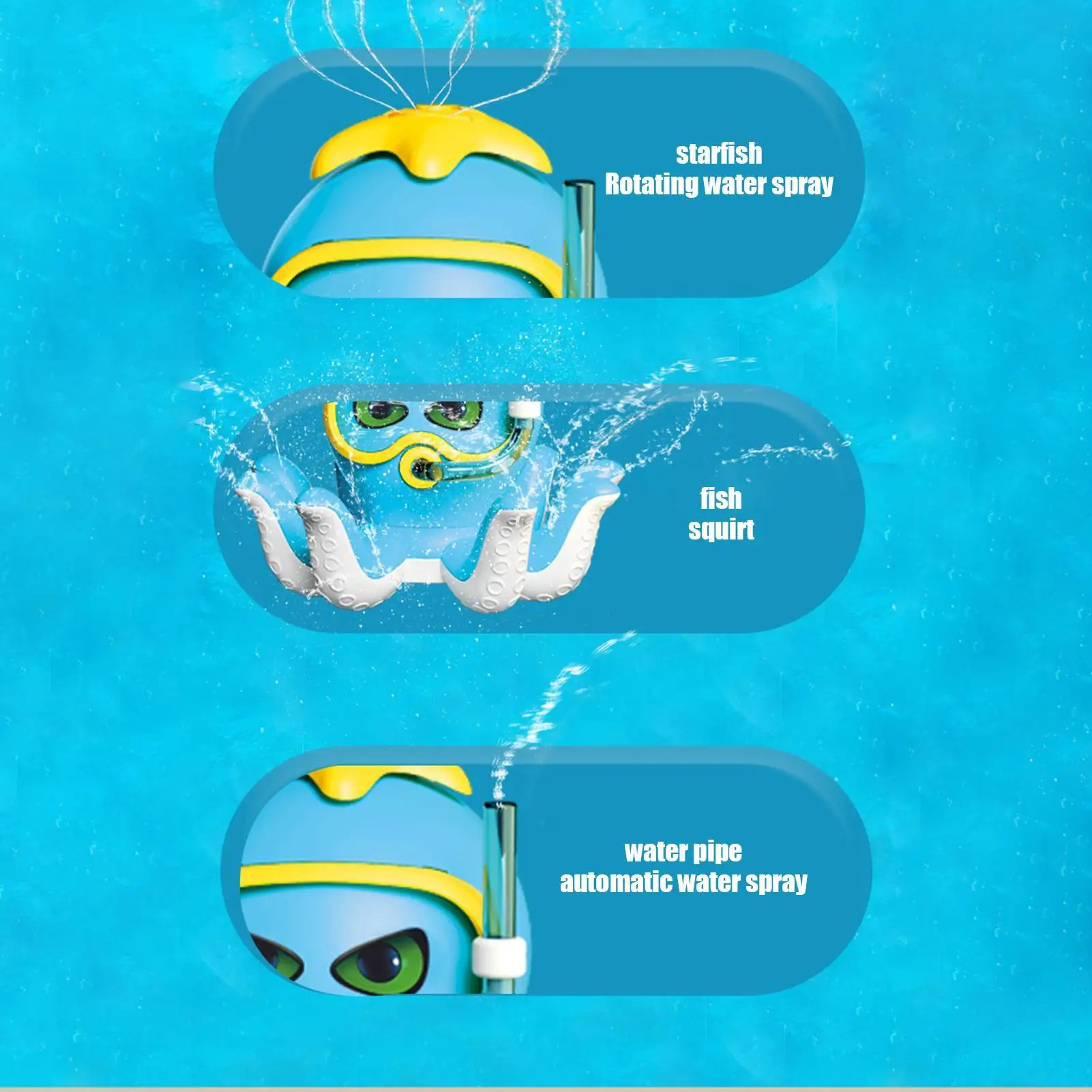 Plastic Squid Water Sprinkler Toy for Kids Outdoor Games