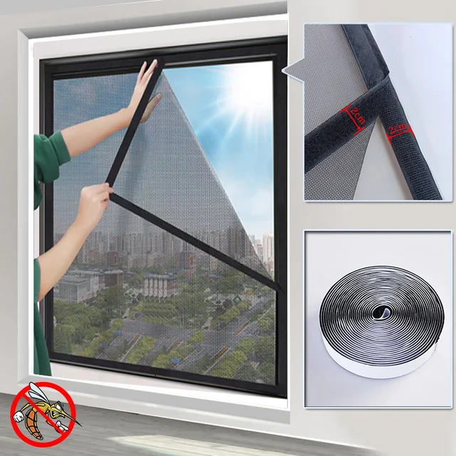 Newly upgraded high-definition invisible window screen mosquito net, insect repellent screen curtain, no punching, customizable 1