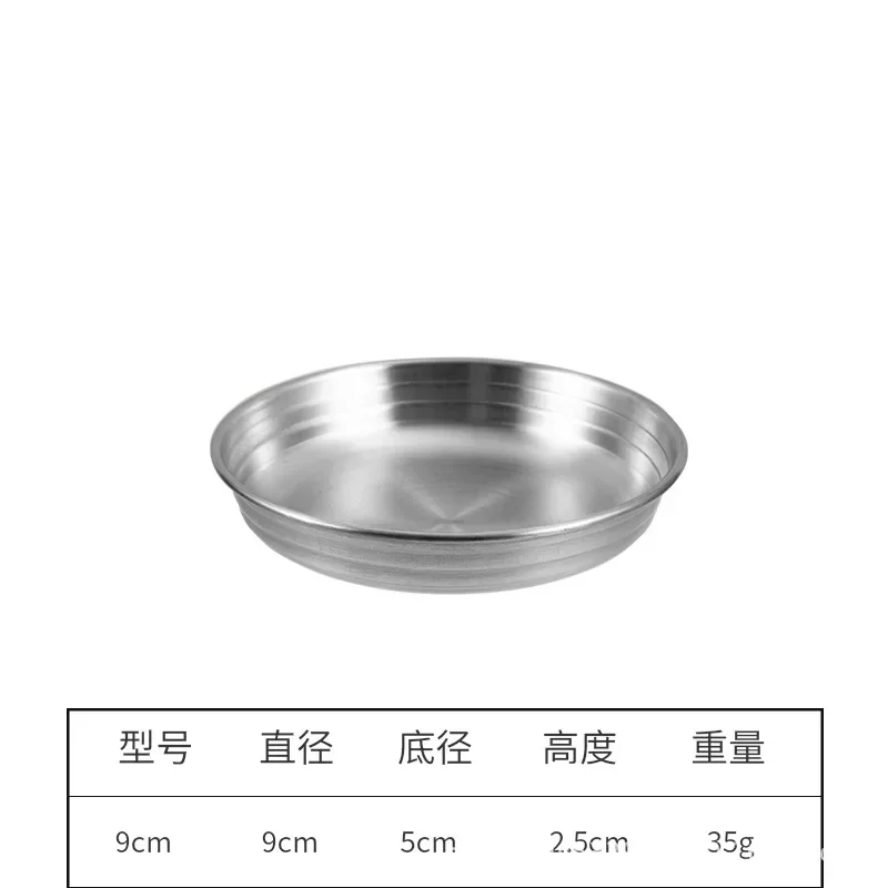 한국 김치 양념 304 스테인리스 양념 접시, 은-금색 평평한 바닥 반찬, 냉채