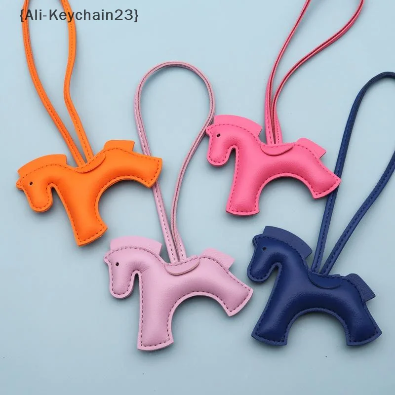 Premium PU Leather Tiny Pony Embellishment Keychain - Lifestyle Shot