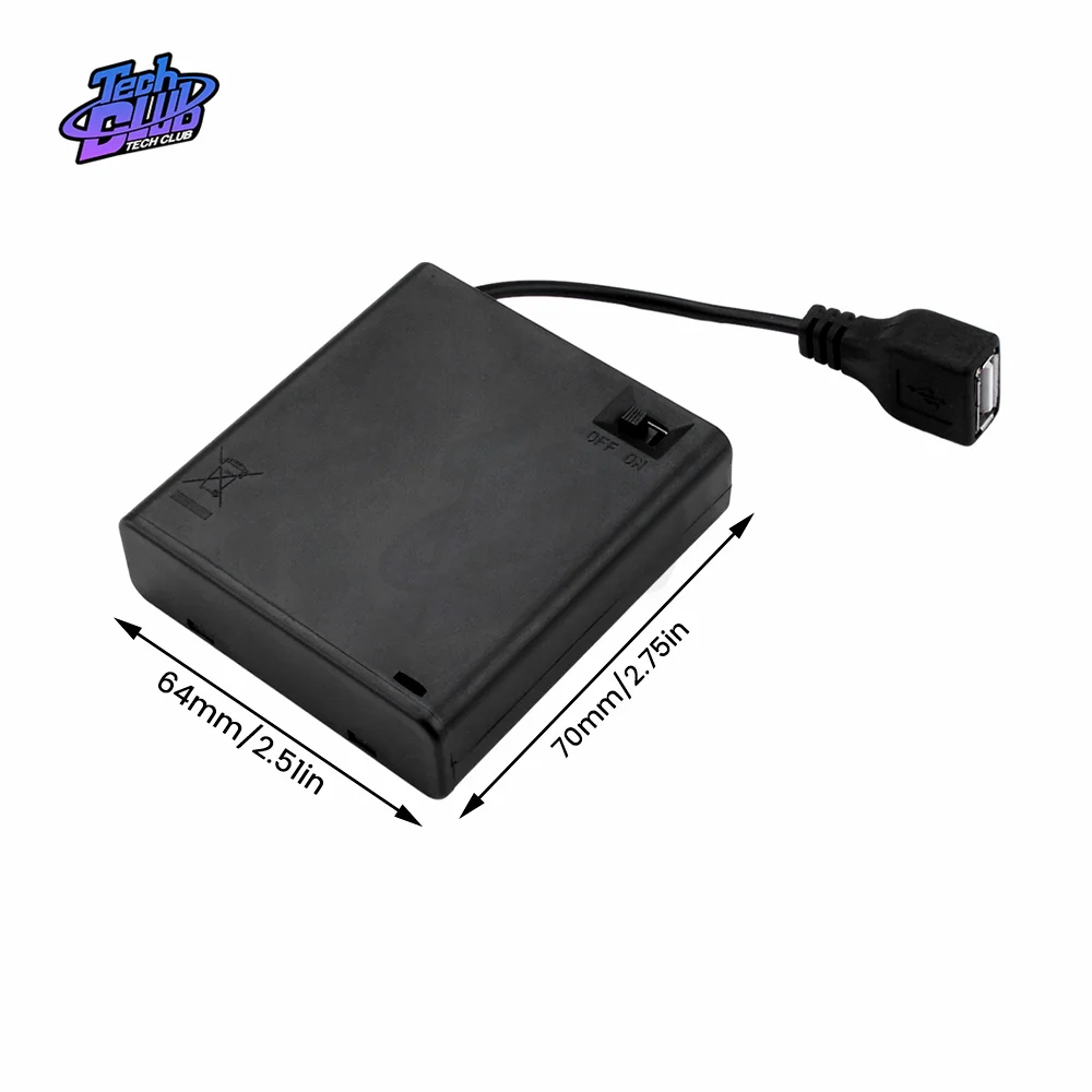 thumbnail image 2 of Clearhill 2 X 3 X 1.5 V AA Battery Box Case With Power On/Off Switch 2 of 14