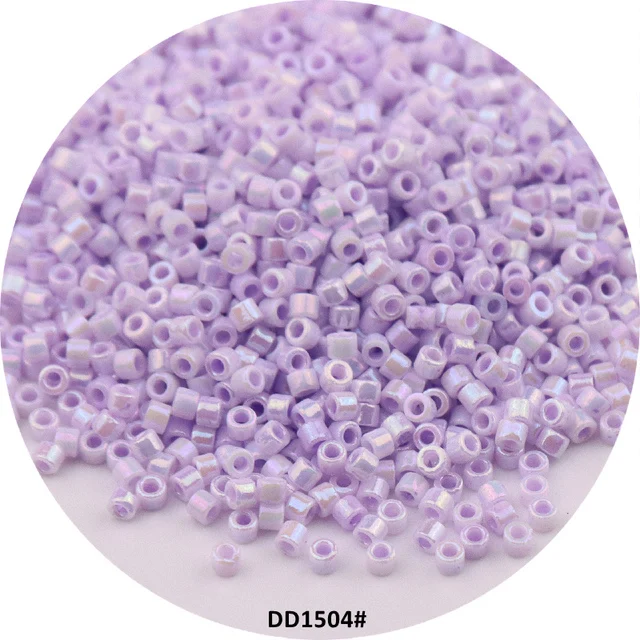 Glass Beads 1000pcs 11/0 DB 1.3x1.6mm AB Cream Macaron Color Uniform for DIY Jewelry Making
