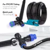 1/4" Garden Irrigation Watering Kit 8-hole Dripper with Stake Adjustable Sprinkler 6mm Quick Push Slip Lock Outdoor Drip Sprayer 2