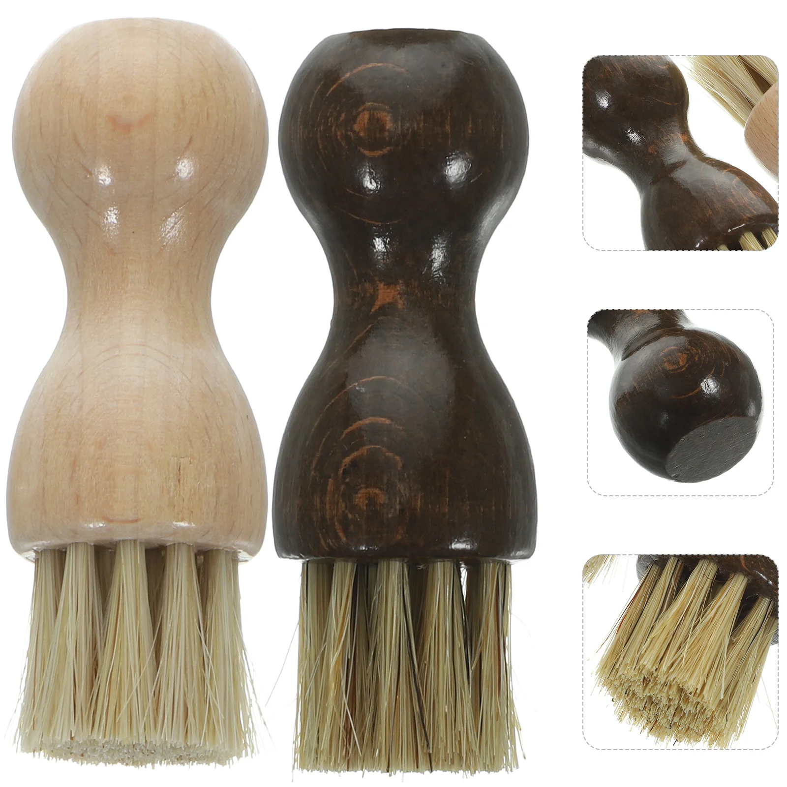 

2pcs Shoe Multifunctional Shoes Cleaning Pig Hair Brush Shoe Polish