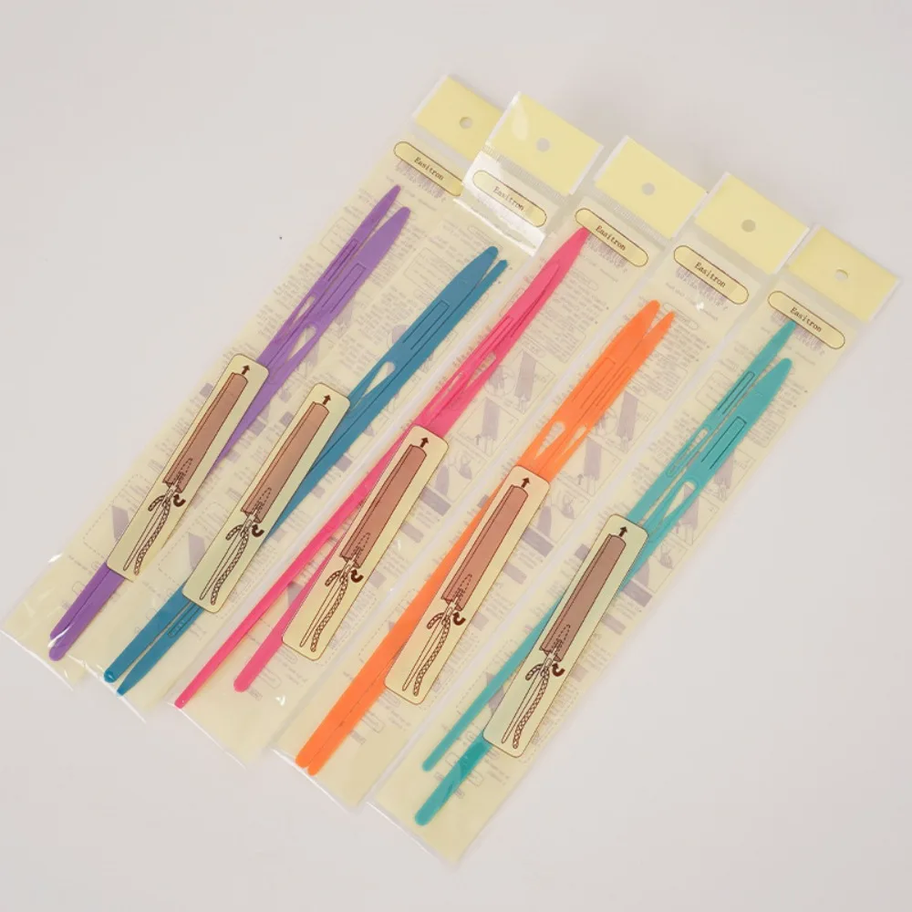 긴 플라스틱 탄성 스레더 - 바느질 및 DIY 공예용 멀티 컬러 드로스트링 및 코드 당기는 도구