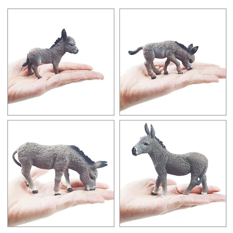 Donkey Figures Real Farm Animal Figurines Anime Action Figure Kids Novel Toys games Plastic Animals for Children Christmas Gifts 5