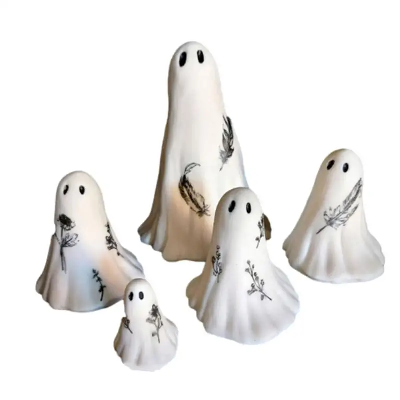 

Halloween Ghost Statue Odorless Halloween Resin Ghost Ornaments Haunted House Ghost Decor Exquisite Halloween Spooky Desktop