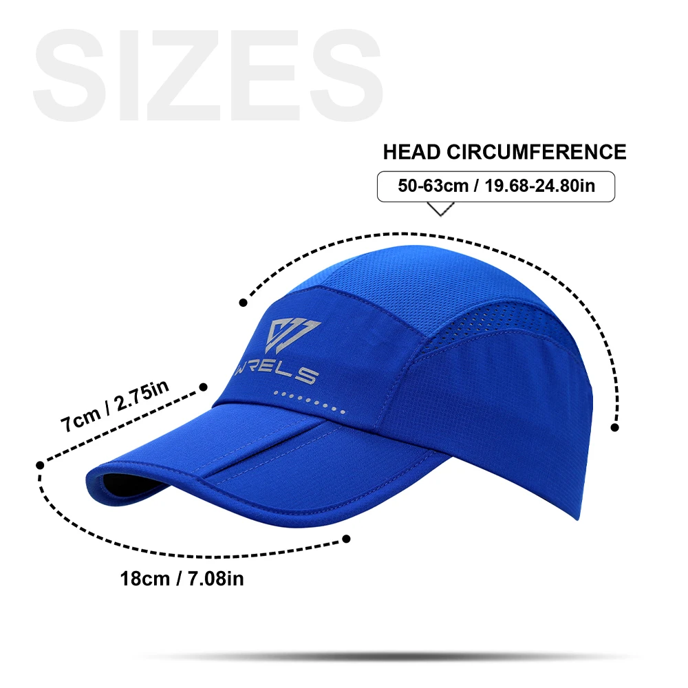 WRELS Breathable Sun Shade Baseball Cap Men and Women Quick Dry Convenient Carrying Folding Cap 2