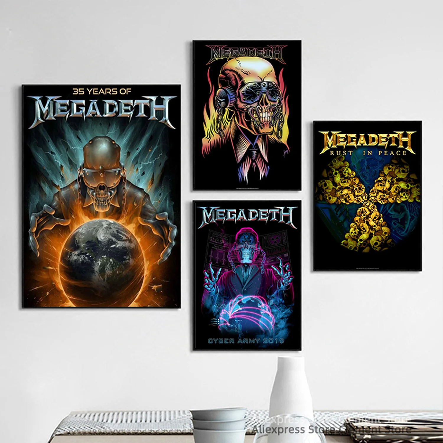 Megadeth Poster,singer Band Cover Album Music Star Hip Rap Canvas