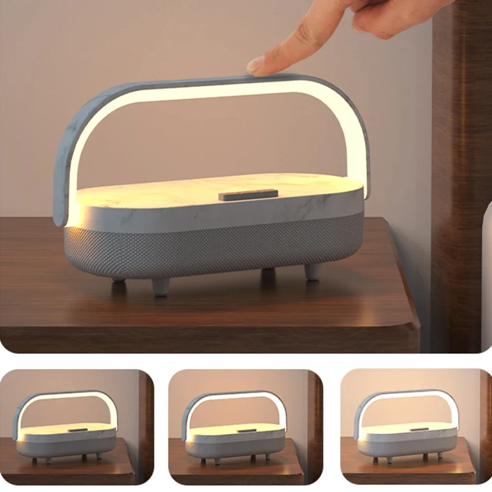 

Night Light Wireless charger Bluetooth Speaker Creative Portable Compact Parlantes Wireless Audio Bluetooth Bocina Altavoces