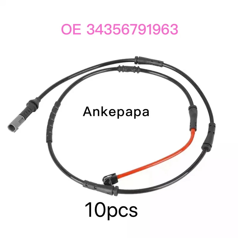 10PCS OE 34356791963 Rear Axle Brake Pad Wear Sensor for BM 5 Series F10 Touring F11 Brake Induction Wire Replacement Brake Line
