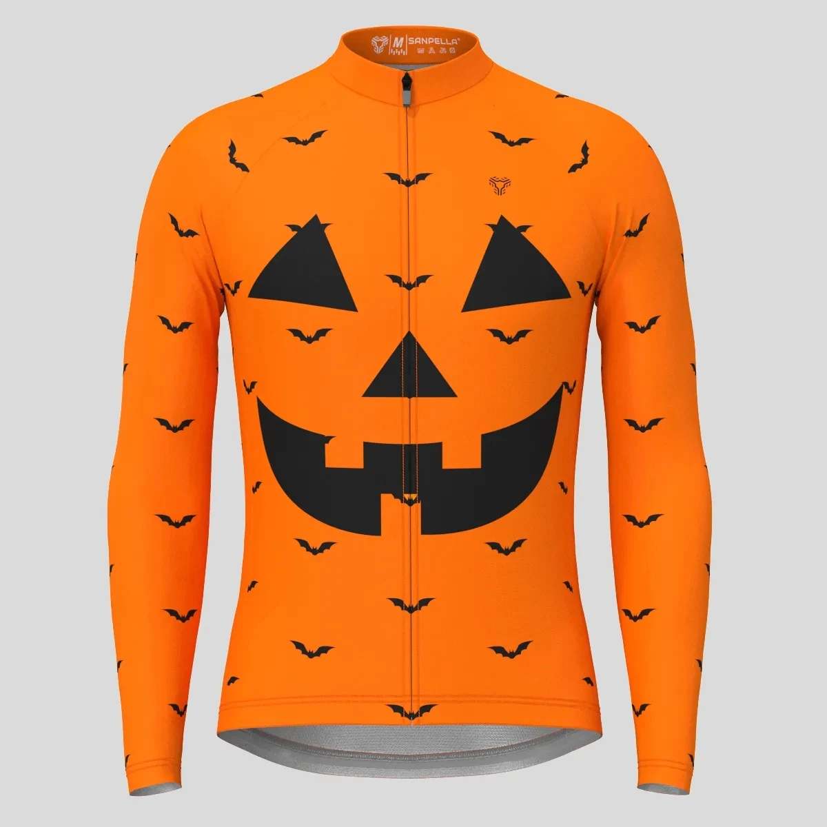 

Halloween Bat Pumpkin Men Cycling Jersey Long Sleeve Tops Bicycle MTB Downhill Shirt Road Bike Team Summer Sports Clothing