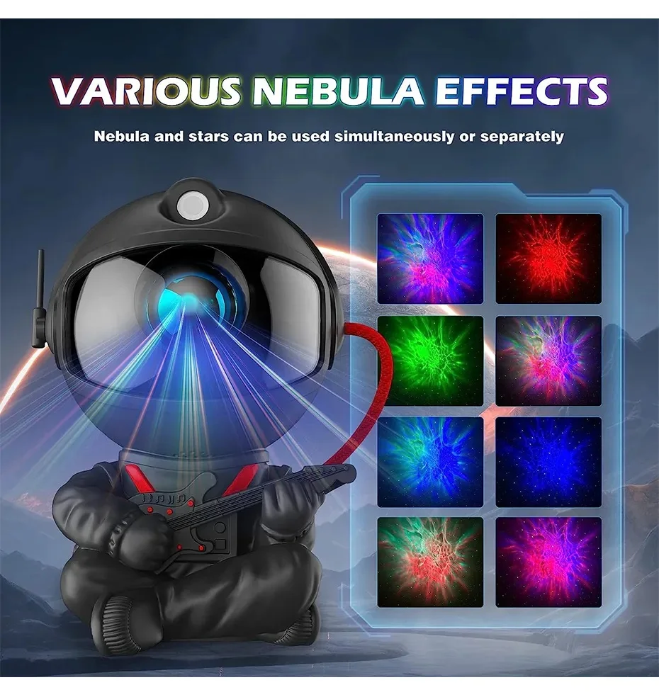 Description Picture 4 of itemGalaxy Projector Astronaut Nebula Projector with Remote Night Light for Adults, Children's Playroom/Home Theater/Ceiling/Gift