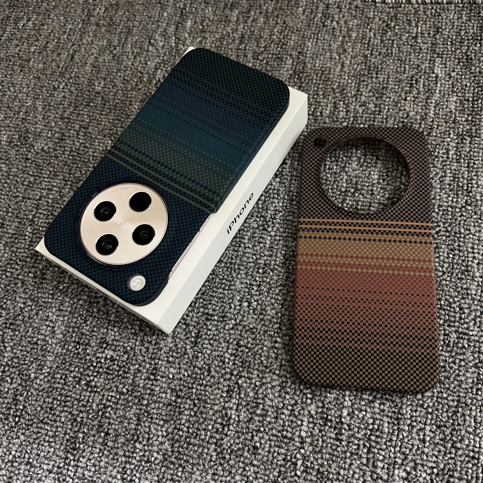Enhanced Ultra-Thin Carbon Fiber Kevlar Pattern Magnetic Phone Case