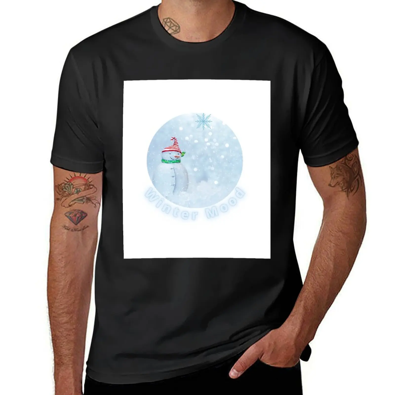 

Winter Mood T-Shirt for a boy anime anime clothes mens white t shirts
