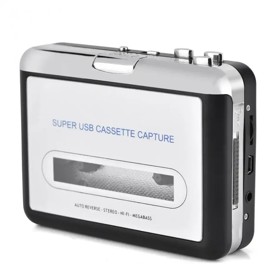 Usb Cassette Tape To Pc Mp3 Cd Switcher Converter Cattura Audio Music Player Con Cuffie