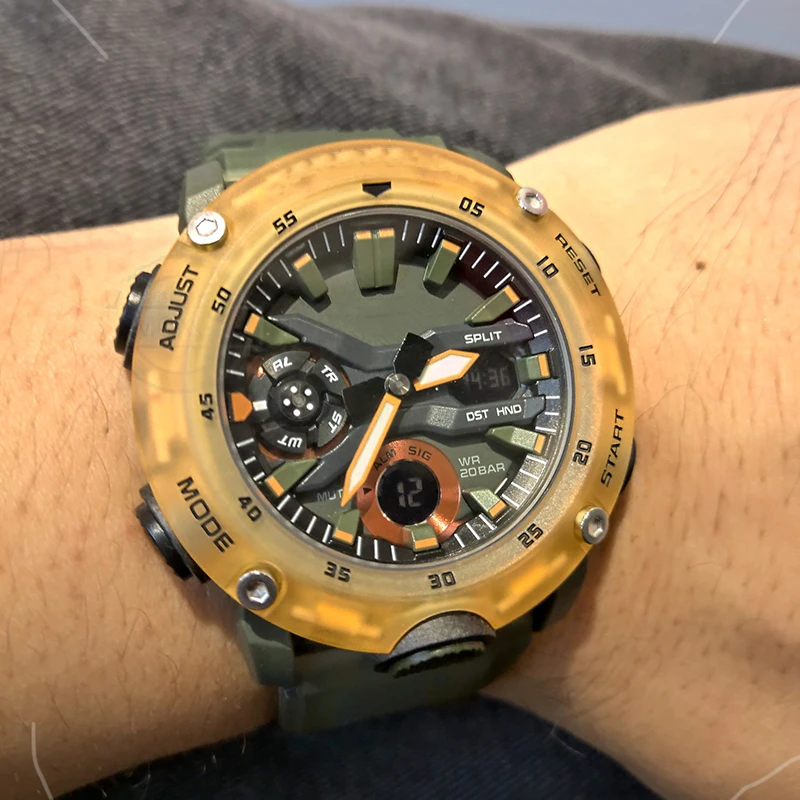 Men's Sports Waterproof 24mm Resin Watch Strap