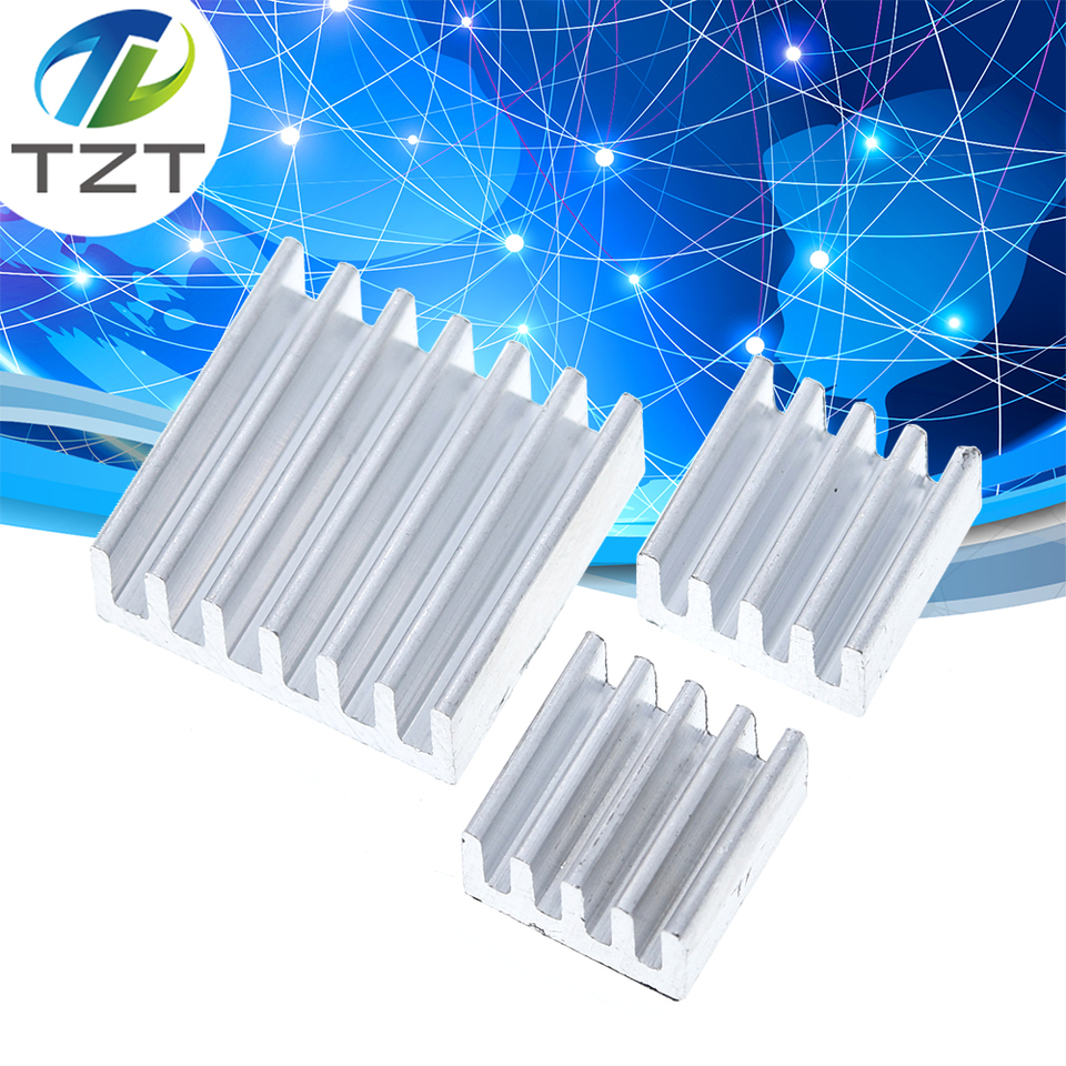 3PCS Adhesive Raspberry Pi Heatsink Cooler Pure Aluminum Heat Sink Set Kit Radiator For Cooling Raspberry Pi 2 B
