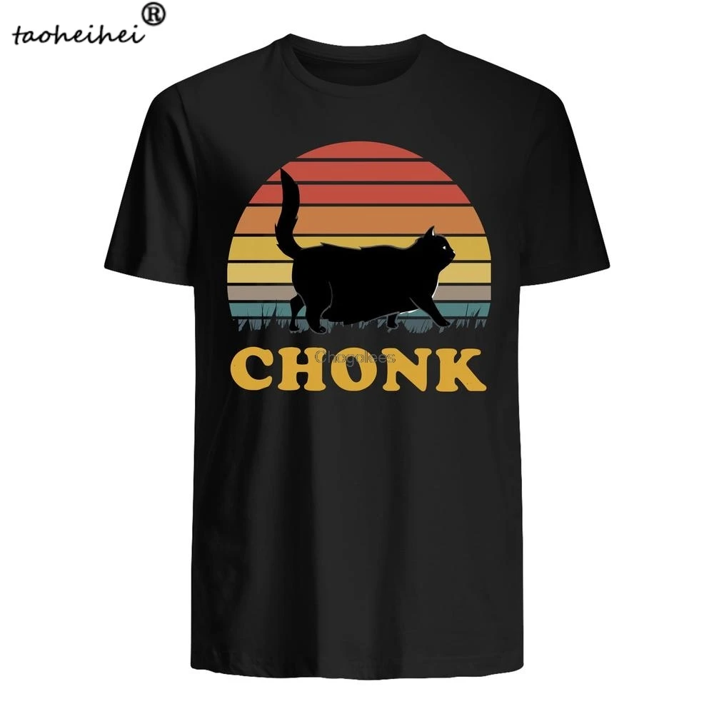Футболка Chonk с котом Meme футболка рисунком толстых кошек большим винтажная