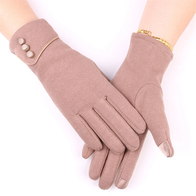 Winter Warm Bowknot Ladies Driving Gloves For Women Fashionable