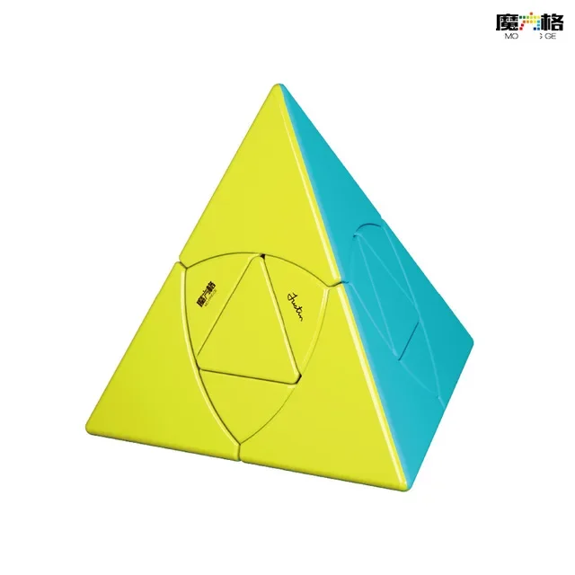[Picube] QiYi Duomo Pyramind Magic Cube Stickerless Speed Cubo Toys for Beginner Training Educational Triangle Speed Cubo Magico 2