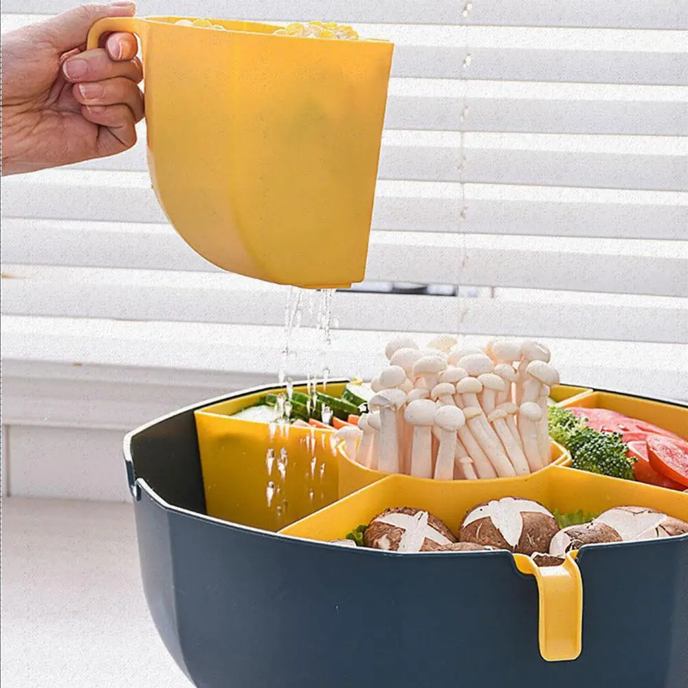 Bol Nettoyeur Fruits Escargot Rotatif – Gadget Cuisine Multifonction Évier