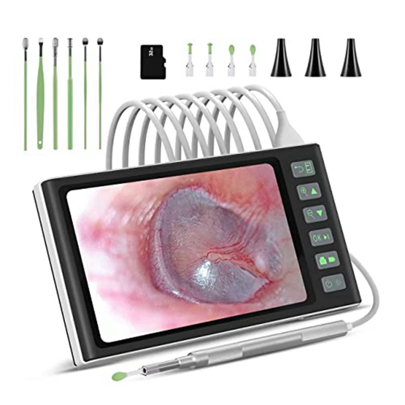 

Digital Otoscope Set Kit With 7-Inch Screen Ear Camera Kit Visual Ear Scoop Supports Photo Snapshots And Video Recording