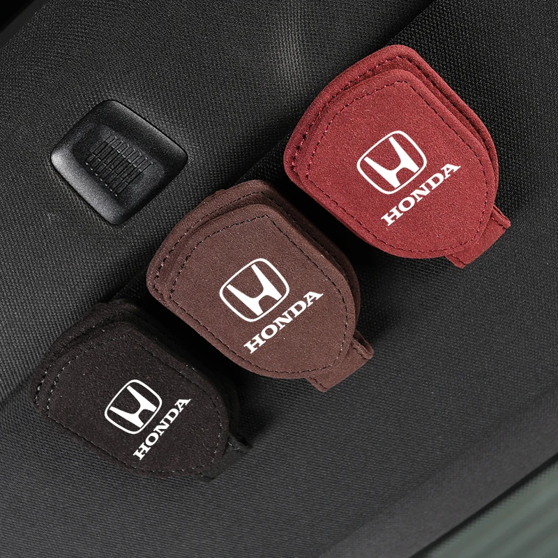 Car Sun Visor Glasses Clip Suede Auto Sunglasses Holder For Honda Civic