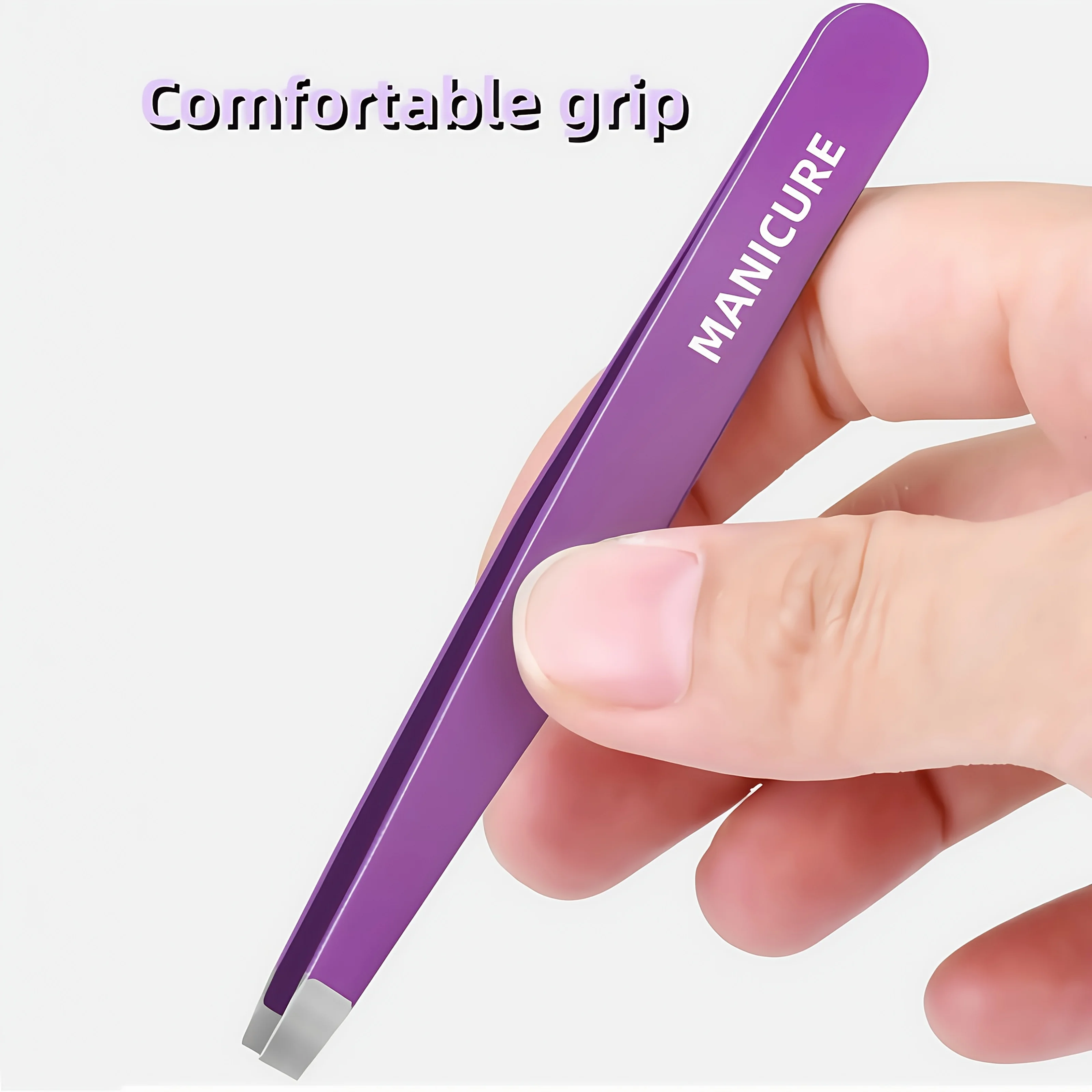 2개 스테인리스 스틸 눈썹 족집게 세트 정밀한 뾰족한 양끝 디자인 속눈썹 및 눈썹 정리용 크리스마스 선물