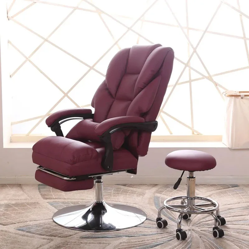 Reclinable Luxury Salon Chair Barbershop Portable Modern Leather Salon Chair Leg Protector Silla De Barbero Commercial Furniture