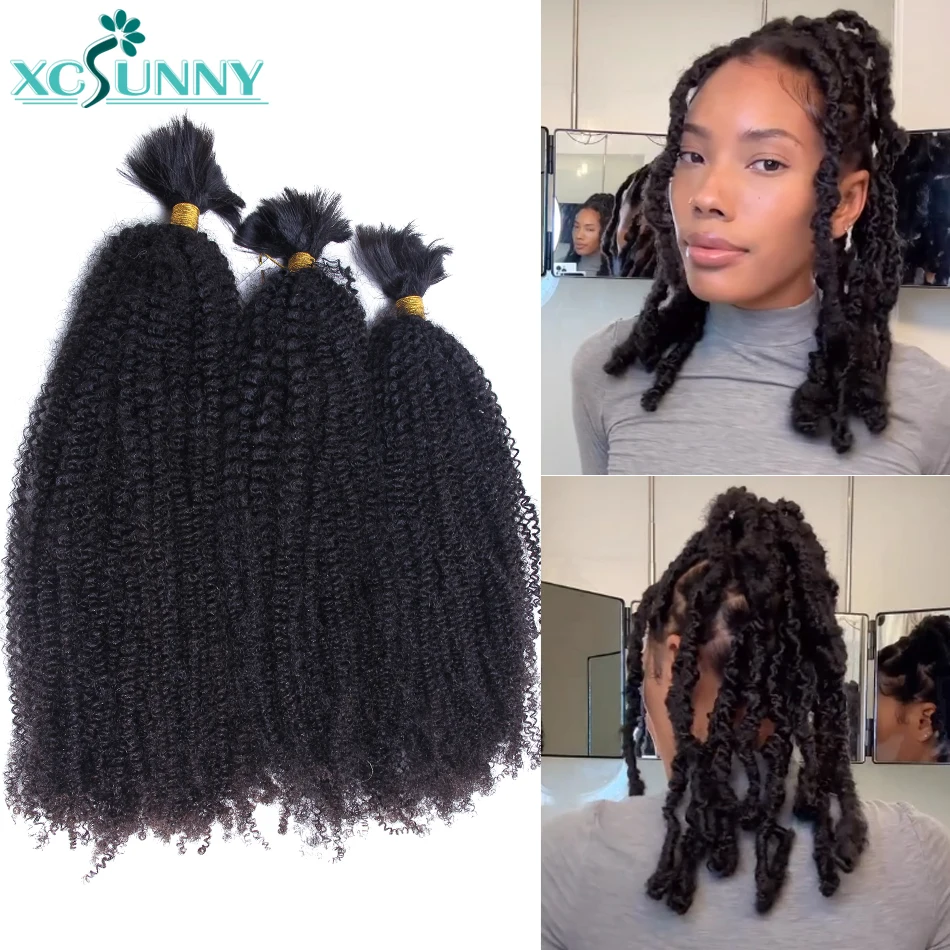 Bulk Afro Kinky Human Hair  Kinky Human Braiding Hair with Naturally  Textured Hair Making It an Excellent Choice for Aiming