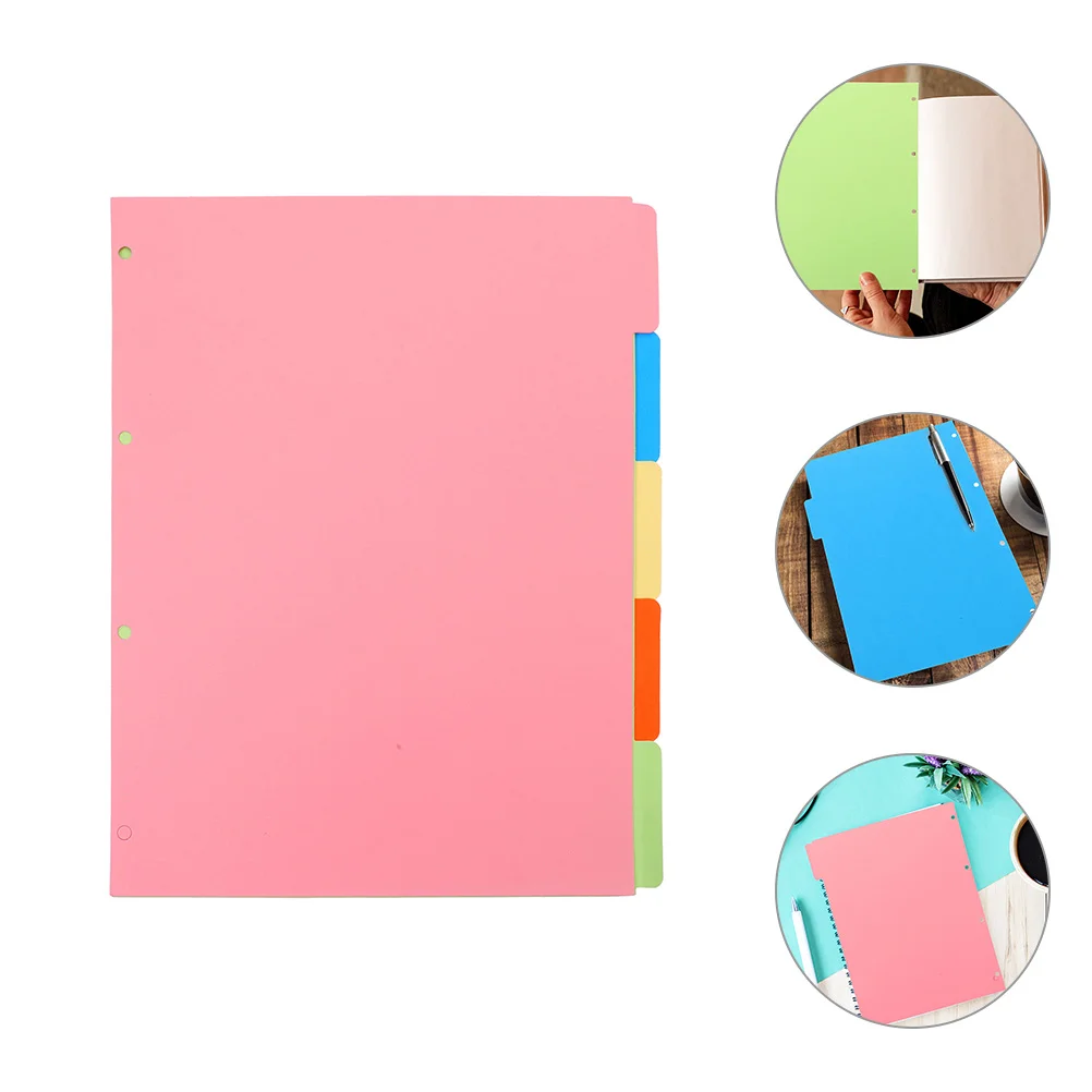 

3 Sets Loose-leaf Book Notebooks Index Dividers Binder Supplies File Paper Jam Notepad Office Tabs