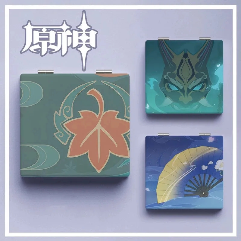 

Genshin Impact Barbatos Venti Morax Zhongli Hu Tao Simple Mirror Cosplay Creative Portable Makeup Mirror Student Folding Mirror