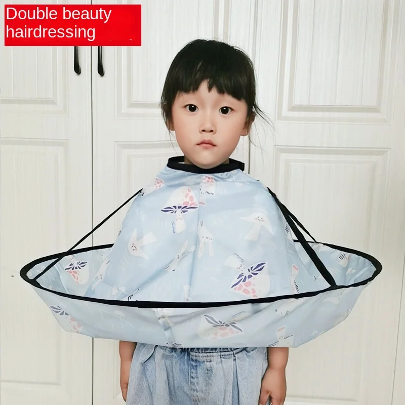 Children's Hairdressing Cloths Folding Cape Cloths Hairdressing Parlors Cape Non-stick Polyester Tuff
