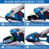 Asii3up 2 IN 1 Cordless Electric Hedge Trimmer 20000rpm Household Shrub Pruning Weeding Garden Power Tool for Makita 18V Battery 6