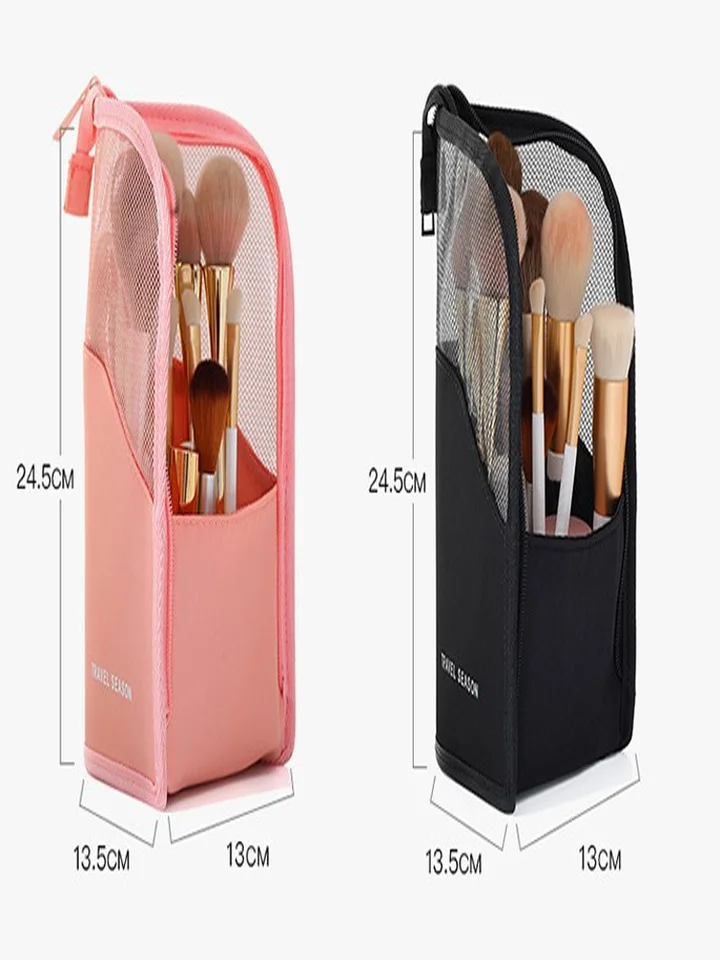 Reise Make-up Pinselhalter & Organizer – Wasserdichte Steh-Tasche Mit Fächern Für Bis Zu 24 Pinsel