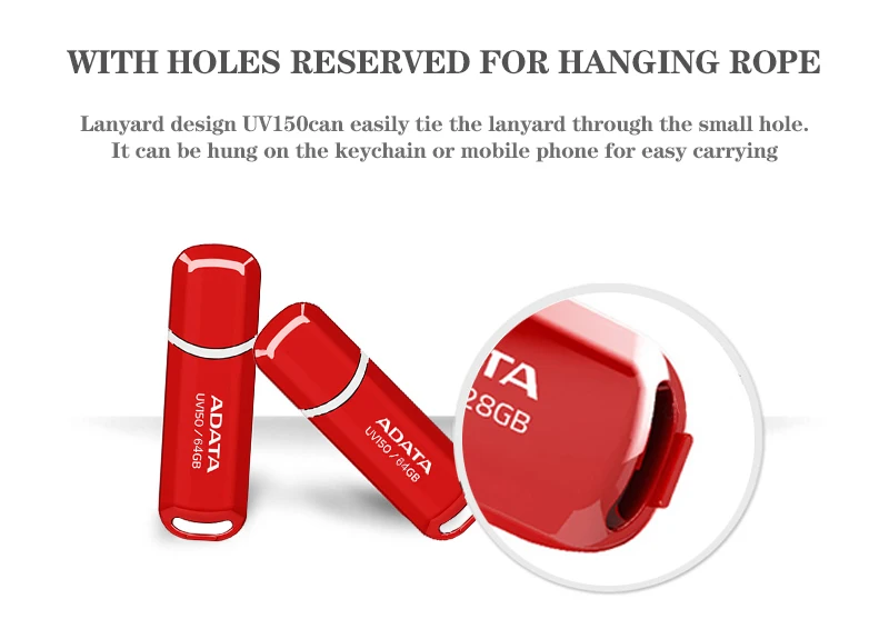 ADATA-Alta Velocidade USB Flash Drive, UV150, Pen