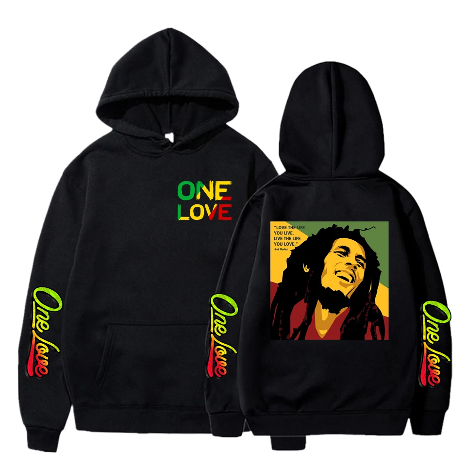 

Rapper Bob Marley Hoodies Print Legend Reggae One Love Hoody Gothic Sweatshirts Men Women Fashion Sweatshirt Oversized Hoodie